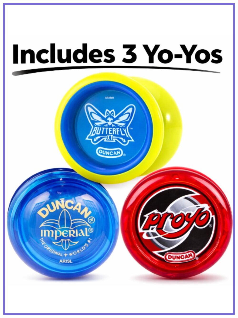 Duncan Yo-Yo Set of 3 Mixed Yo-Yos New Sealed For Age 6+